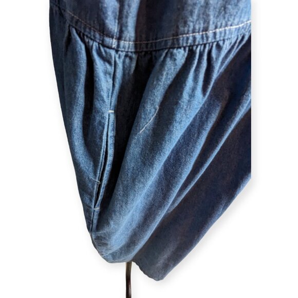 Vintage 90s Stonybrook Denim Button Down Short Sleeve Dress Size XLG PT - Picture 7 of 16